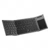 Inateck KB06101_PLIKINĖ PILKA belaidė klaviatūra RF + Bluetooth, QWERTZ išdėstymas, juoda