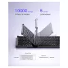 Inateck KB06101_PLIKINĖ PILKA belaidė klaviatūra RF + Bluetooth, QWERTZ išdėstymas, juoda