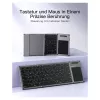 Inateck KB06101_PLIKINĖ PILKA belaidė klaviatūra RF + Bluetooth, QWERTZ išdėstymas, juoda