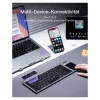 Inateck KB06101_PLIKINĖ PILKA belaidė klaviatūra RF + Bluetooth, QWERTZ išdėstymas, juoda