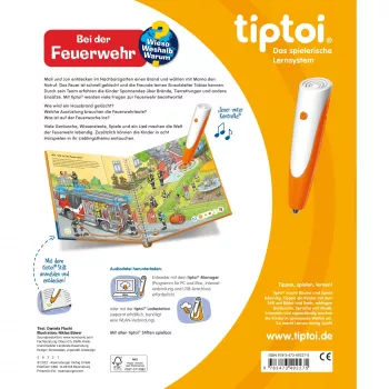 tiptoi Kodėl? Kaip? Kam? Priešgaisrinėje tarnyboje, mokomoji knyga