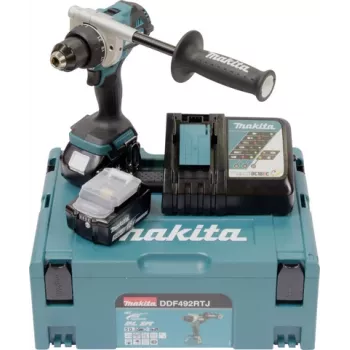 Akumuliatorinis gręžtuvas-suktuvas Makita DDF492RTJ 18V su dviem baterijomis