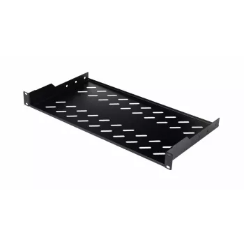 Stelažo lentyna EQUIP Fixed Shelf 19 inch, 1U, 400 mm gylio, juoda, 485 mm pločio