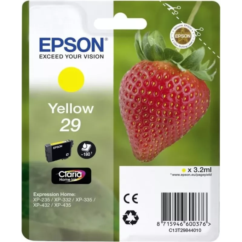 Epson 29 - 3.2 ml - Gelb - Original - Blister mit RF- / aktustischem Alarmsignal