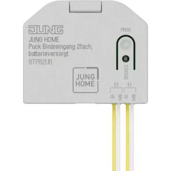 JUNG HOME Puck belaidis dviejų įėjimų jutiklis, baterijinis TE (BTPB2UB)