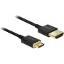 HDMI kabelis DeLOCK 85118 0,25 m HDMI A tipo į C tipo juodas