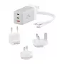 ALOGIC 3x67 Rapid Power 67W kelioninis kroviklis keliaujantiems po kelias šalis, WCM3X67G
