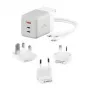 ALOGIC WCM3X100G belaidis įkroviklis iš tinklo, 2x USB-C, 100–240 V, baltas