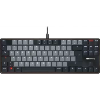 Mechaninė klaviatūra Cherry KC 500 MX LP TKL — žemo profilio MX jungikliai, be skaičių bloko, JAV išdėstymas, dramblio kaulo spalva