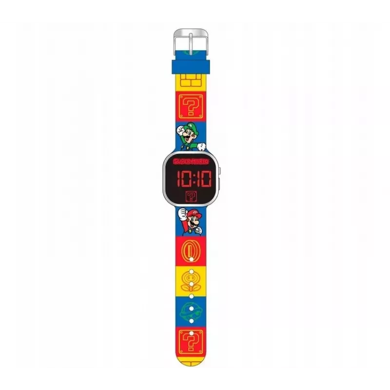 Vaikiškas skaitmeninis LED laikrodis Euroswan Super Mario GSM4236 su kalendoriumi