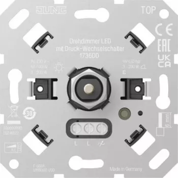 Jung Rotary Dimmer LED 1735 DD su spaudimo dviejų krypčių jungikliu 1 (1735DD)