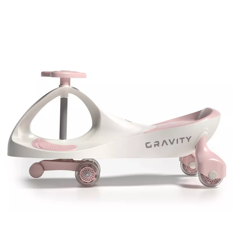 Gravity ride Gravity Cream Pink – vaikiškas plastikinis triratukas