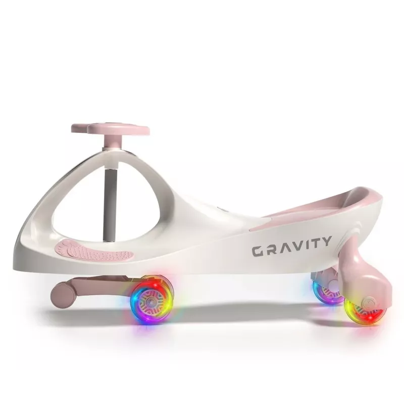Gravity ride Gravity Cream Pink – vaikiškas plastikinis triratukas