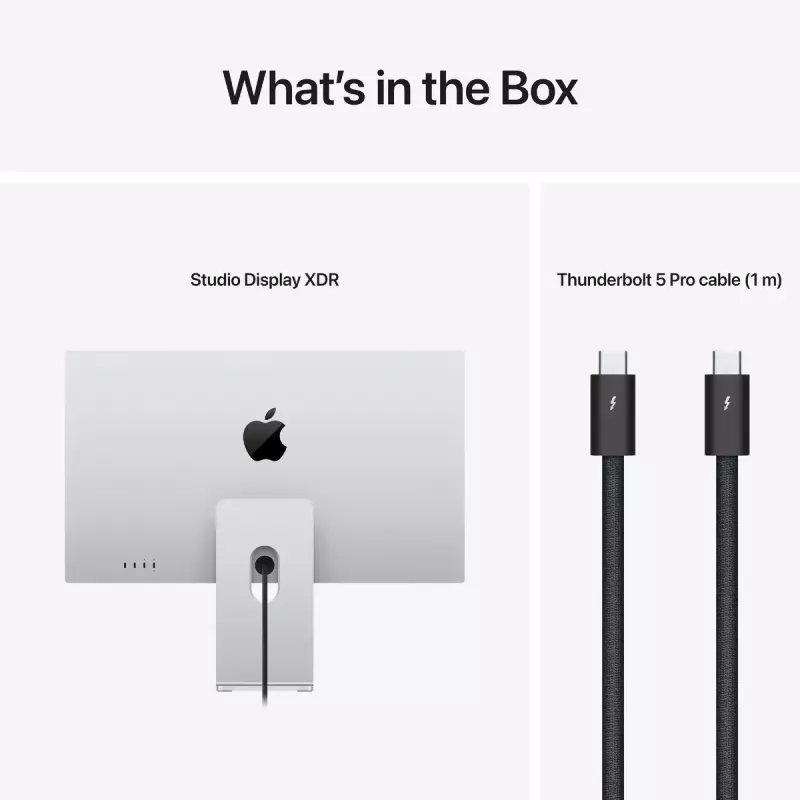 Monitorius Apple Studio Display XDR 27 colių 5K Ultra HD LED, standartinis stiklas, reguliuojamo aukščio ir pasvirimo stovas, sidabrinis