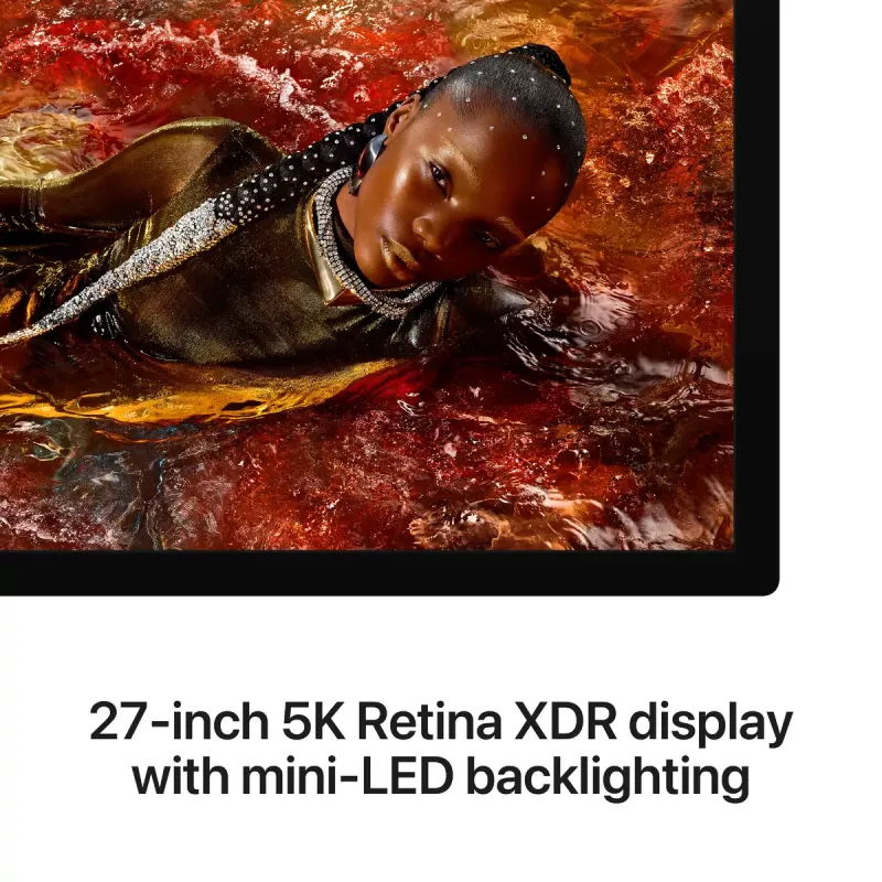 Monitorius Apple Studio Display XDR 27 colių 5K Ultra HD LED, standartinis stiklas, reguliuojamo aukščio ir pasvirimo stovas, sidabrinis