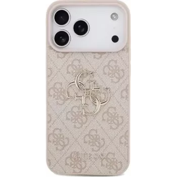 GUESS Hard Cover 4G Big Metal Logo Pink, skirtas Apple iPhone 17 Pro Max, GUHCP17X4GMGPI