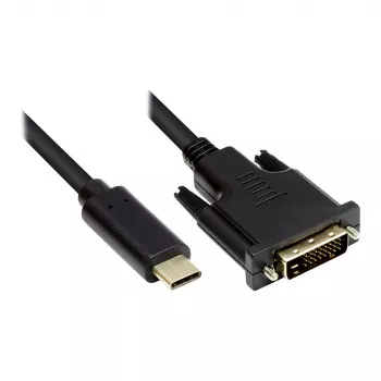 Alcasa GC-M0110 vaizdo kabelis-adapteris 2 m USB Type-C DVI-D juodas (GC-M0110)