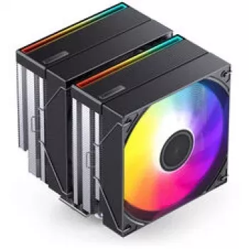 CPU aušintuvas Jonsbo CB80 dviejų bokštų su 2 x 120mm PWM RGB ventiliatoriais – juodas
