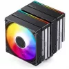 CPU aušintuvas Jonsbo CB80 dviejų bokštų su 2 x 120mm PWM RGB ventiliatoriais – juodas
