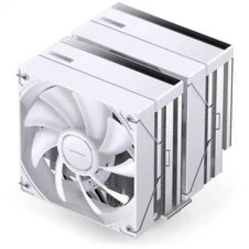 CPU aušintuvas Jonsbo CB80 Dual-Tower su 2×120mm PWM ARGB ventiliatoriais — baltas