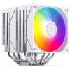 CPU aušintuvas Jonsbo CB80 Dual-Tower su 2×120mm PWM ARGB ventiliatoriais — baltas