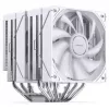 CPU aušintuvas Jonsbo CB80 Dual-Tower su 2×120mm PWM ARGB ventiliatoriais — baltas