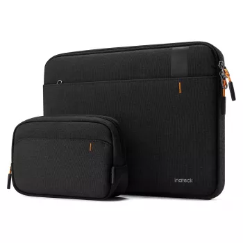 Inateck LB01011 dėklas nešiojamam kompiuteriui iki 38,9 cm (15,3 colio) – juodas, 1 priekinė kišenė