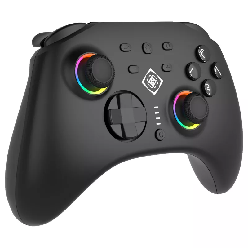 Žaidimų pultas Deltaco GAM-198 Juodas – Bluetooth ir USB (Type-C) skirtas Nintendo Switch, Switch 2, Switch OLED, Android, PC