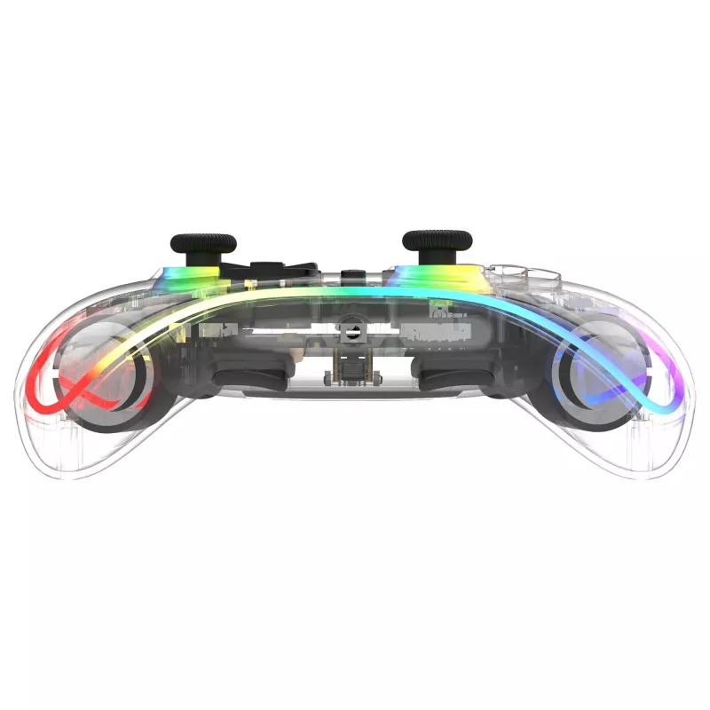 Žaidimų pultas Deltaco Gaming GAM-198-T permatomas Bluetooth/USB USB-C, skirtas Nintendo Switch, Switch 2, Switch OLED, Android, PC