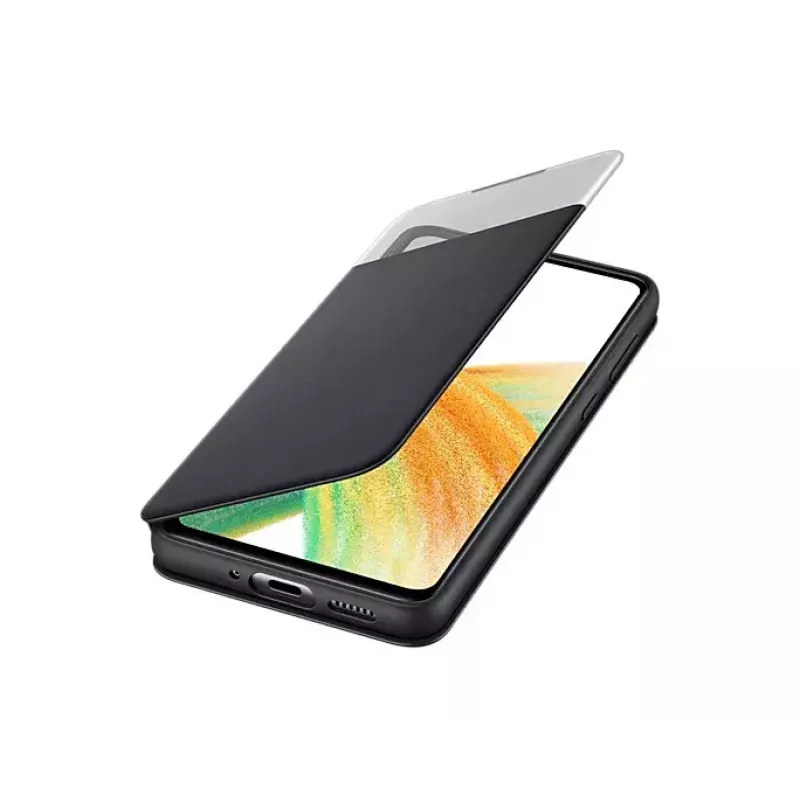 Dėklas piniginė Samsung EF-EA336PBEGEW, skirtas Galaxy A33 5G, suderinamas su 6,4 colio ekranais, juodas, 1 kortelės kišenė
