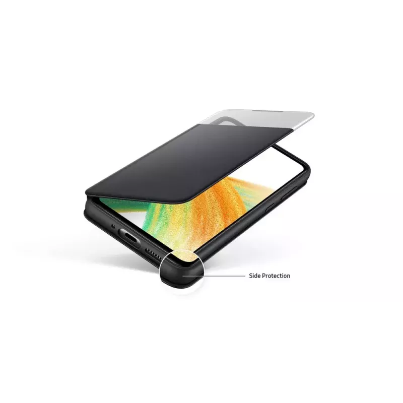 Dėklas piniginė Samsung EF-EA336PBEGEW, skirtas Galaxy A33 5G, suderinamas su 6,4 colio ekranais, juodas, 1 kortelės kišenė