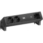 Bachmann DESK 2 Bachmann prailgintuvas, 2x Schuko, 1x USB-C 30W, juodas