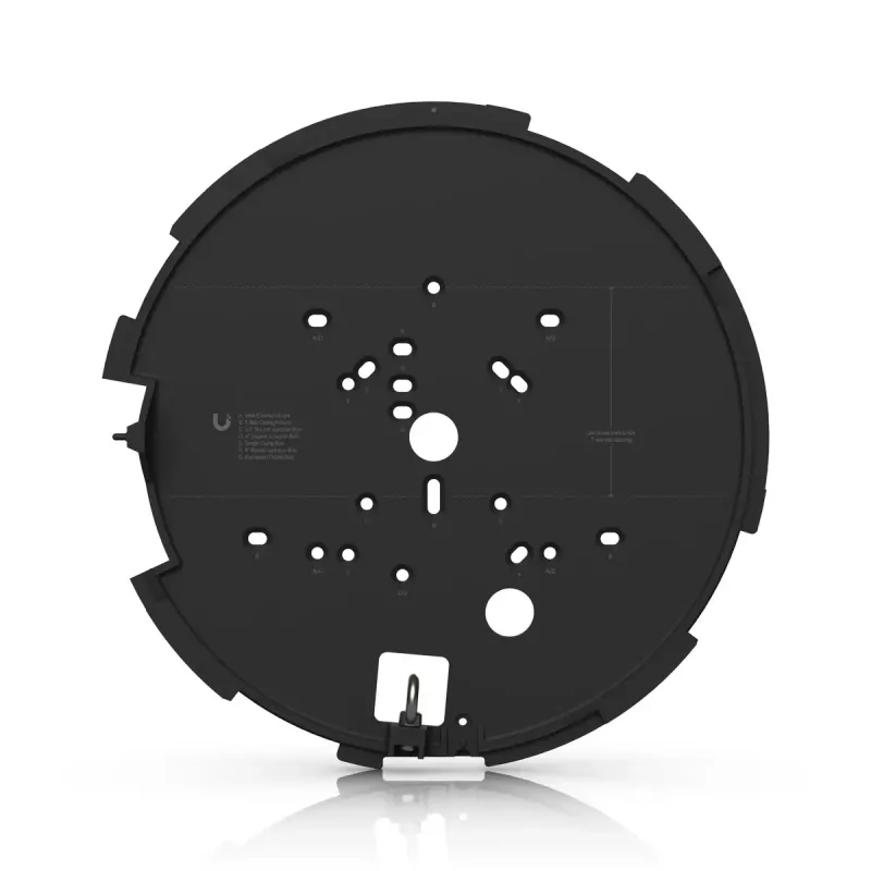 IP stebėjimo kamera UBIQUITI AI Multi Sensor 4 – kupolinė, lubų montavimui, 3840×2160, 360° matymo laukas, laidas, juoda