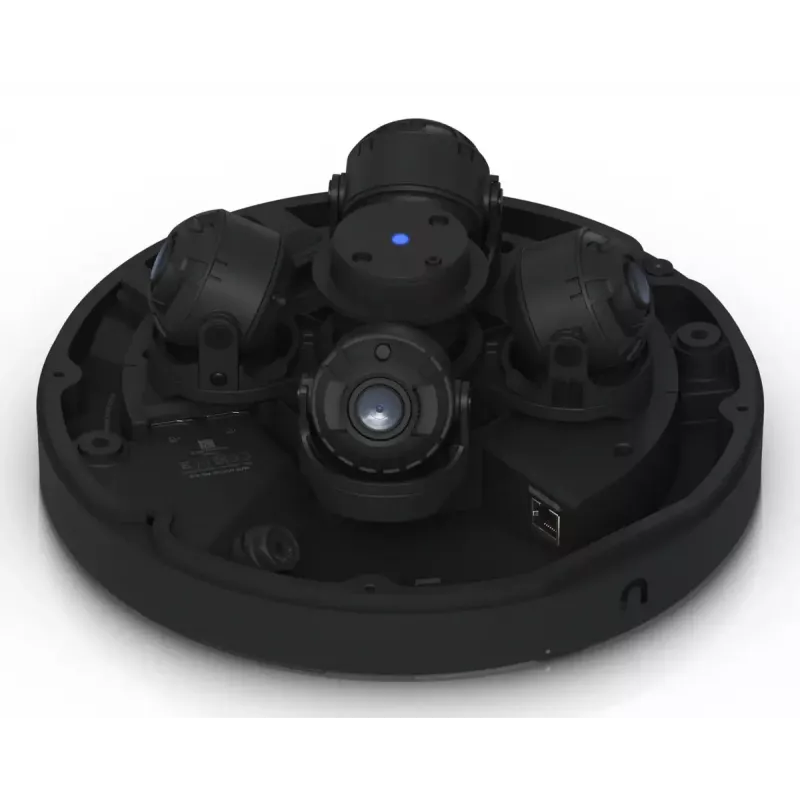 IP stebėjimo kamera UBIQUITI AI Multi Sensor 4 – kupolinė, lubų montavimui, 3840×2160, 360° matymo laukas, laidas, juoda