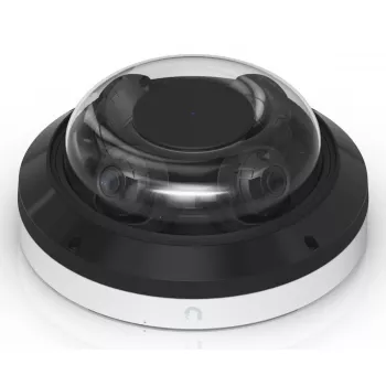 IP kupolinė apsaugos kamera UBIQUITI AI Multi Sensor 4 — 3840×2160, 360° FOV, 2.33× optinis priartinimas, lubų tvirtinimas, laidinė (balta/juoda)