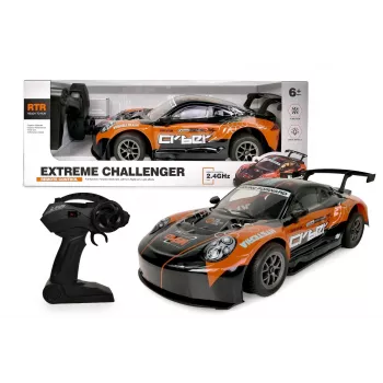 Radijo bangomis valdomas automobilis Artyk Car R/C oranžinis – baterijomis varomas žaislinis automobilis, modelis 176982