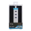 USB 3.0 3 prievadų metalinis šakotuvas su Gigabit Ethernet ITEC U3GLAN3HUB, sidabrinis