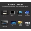 I/O adapteris DP į VGA 0,15 m juodas Vention
