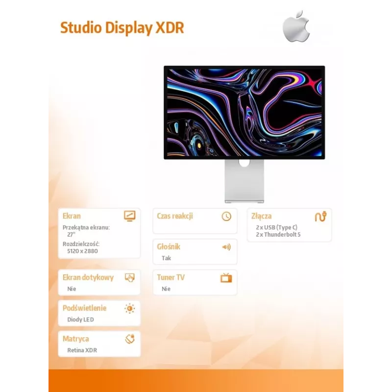 Monitorius Apple Studio Display XDR su Nano-texture stiklu, pasukamu ir aukščio reguliavimo stovu