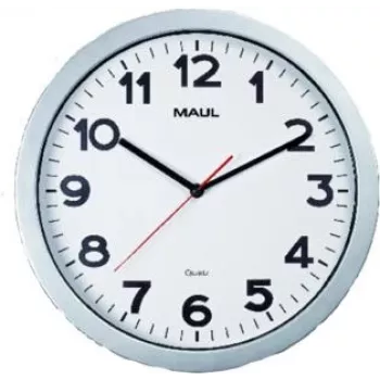 Sieninis laikrodis Jakob Maul GmbH MAULstep O 35 cm sidabrinis (9053695)