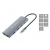 CONCEPTRONIC 10-1 Dock USB-C → HDMI / 2xUSB-C / 3xUSB-A + 20 cm pilka