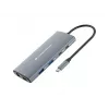 CONCEPTRONIC 10-1 Dock USB-C → HDMI / 2xUSB-C / 3xUSB-A + 20 cm pilka