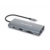CONCEPTRONIC 10-1 Dock USB-C → HDMI / 2xUSB-C / 3xUSB-A + 20 cm pilka