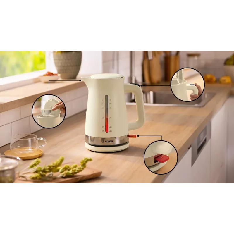 Bosch MyMoment elektrinis virdulys 1.7 L 2400 W Cream
