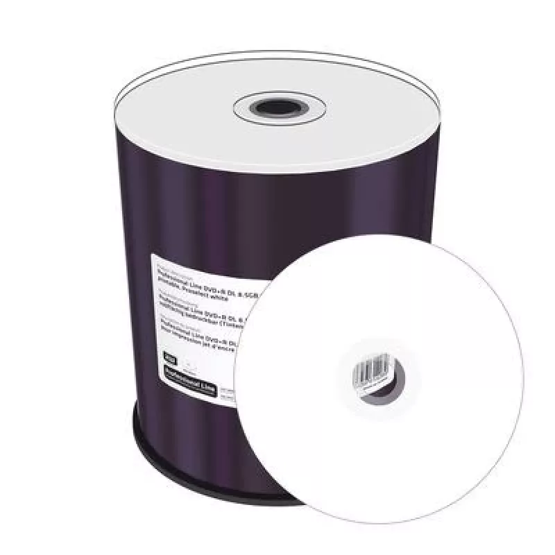 MediaRange DVD+R 8,5 GB 100 vnt. 8x balti pilnai spausdinami Cakebox