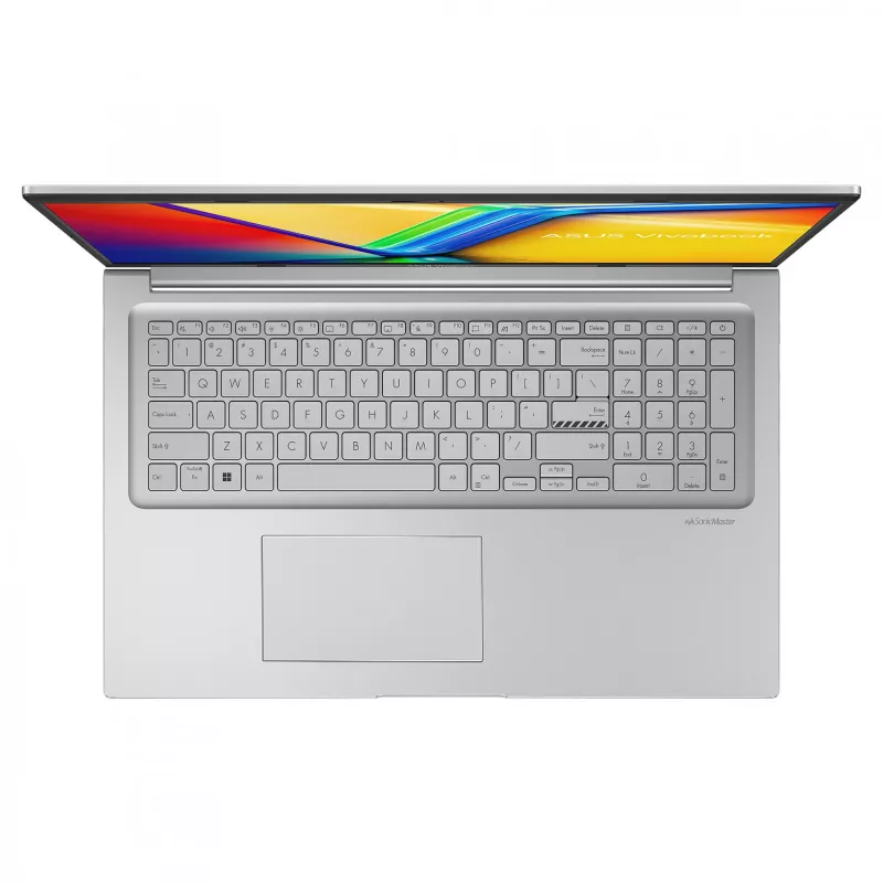 Nešiojamas kompiuteris ASUS Vivobook 17 X1704VA-AU918W, 17,3 colio Full HD, Intel Core 7 150U, 16 GB RAM, 1 TB SSD, Windows 11 Home, sidabrinis