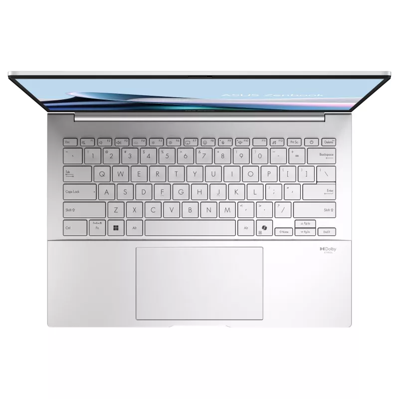 ASUS Zenbook 14 OLED UX3405CA-ST775X nešiojamas kompiuteris, Intel Core Ultra 9 285H, 32GB RAM, 1TB SSD, 14 colių WQXGA+, Windows 11 Pro, sidabrinis