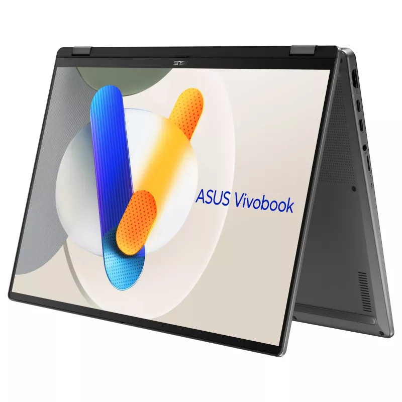 ASUS Vivobook 16 Flip TP3607SA-SI155W 2-in-1 nešiojamas kompiuteris, Intel Core Ultra 7 256V, 16 colių WUXGA liečiamas ekranas, 16 GB RAM, 1 TB SSD, Windows 11 Home, pilka spalva