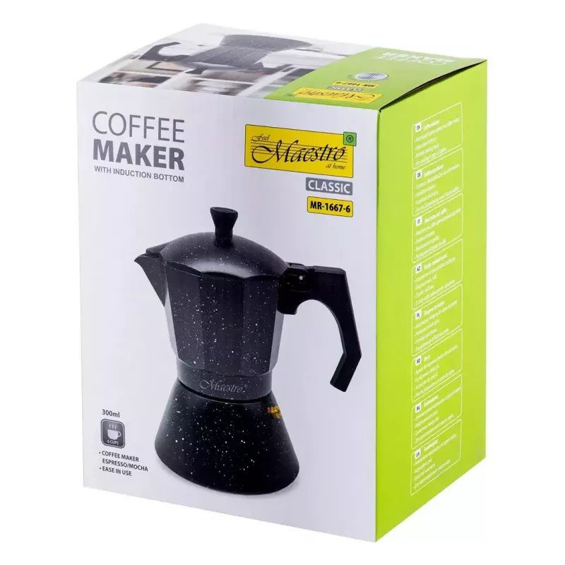 Kavos virimo aparatas Maestro MR-1667-6 – Moka puodas viryklei 6 puodeliams