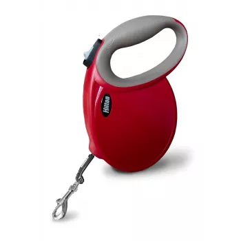Ištraukiamas šuns pavadėlis Hilton Smart Dog Tape L — 5 m, šunims iki 30 kg, bordo-pilka